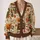 Pumpkin Spice Coffee Cups and Autumn Leaves for Cozy Fall Café Days All-over Print Knitted Cardigan - 2