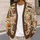 Pumpkin Spice Coffee Cups and Autumn Leaves for Cozy Fall Café Days All-over Print Knitted Cardigan - 5
