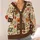 Pumpkin Spice Coffee Cups and Autumn Leaves for Cozy Fall Café Days All-over Print Knitted Cardigan - 4