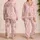 Blush Pink Teddy Bears and Ribbon Bows for Cozy Bedtime Charm for Girls Gift Set Satin Pajamas Set - 2