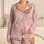 Blush Pink Teddy Bears and Ribbon Bows for Cozy Bedtime Charm for Girls Gift Set Satin Pajamas Set - 1