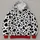 Classic Black Dalmatian Spots With Red Accent for Cozy Autumn Outings and Animal Lovers All-over Print Hoodie (Lightweight) - 4