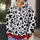 Classic Black Dalmatian Spots With Red Accent for Cozy Autumn Outings and Animal Lovers All-over Print Hoodie (Lightweight) - 5