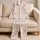 Cherry Blossom Hearts For Spring Gifts, Soft Ivory Pink Lounge Style At Home For Women Satin Pajamas Set - 5