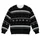 Black And White Snowflake Fair Isle Motifs For Cozy Winter Weekends All-over Print Knitted Sweater - 4