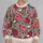Rose Red Blooms and Engraved Skulls for Bold Everyday Alternative Style for Women All-over Print Knitted Sweater - 2
