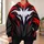 Black And Red Angular Action Costume Look For Halloween Cosplay And Fan Events All-over Print Hoodie (Lightweight) - 6