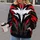 Black And Red Angular Action Costume Look For Halloween Cosplay And Fan Events All-over Print Hoodie (Lightweight) - 2