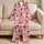 Pink Halloween Pumpkins, Ghosts And Bats Cozy Autumn Sleepwear For Women At Home Satin Pajamas Set - 5