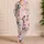 Sleepy Cat Cuddle Scene On Soft Blush Pink For Cozy Nights And Relaxed Evenings At Home Satin Pajamas Set - 4