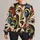 Colorful Abstract Face Art for Creative Everyday Style and Casual Weekends All-over Print Knitted Sweater - 1