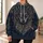 Norse Wolf Head Knotwork for Heritage Gatherings and Outdoor Adventures All-over Print Hoodie (Lightweight) - 6