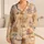 Cute Puppy Motif for Cozy Bedtime, Soft Apricot Tones for Little Kids Everyday Wear Satin Pajamas Set - 1
