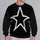 Oversized Ivory Star Streetwear Motif for Casual Hip Hop Outfits and Everyday Style All-over Print Knitted Sweater - 2