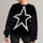 Oversized Ivory Star Streetwear Motif for Casual Hip Hop Outfits and Everyday Style All-over Print Knitted Sweater - 1