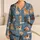 Playful Puppy Party Dusty Blue Cozy Bedtime Comfort For Boys And Girls At Home Style Satin Pajamas Set - 1
