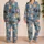 Playful Puppy Party Dusty Blue Cozy Bedtime Comfort For Boys And Girls At Home Style Satin Pajamas Set - 2