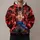 Crimson Lightning Martial Artist for Anime Fans and Action-Loving Friends All-over Print Hoodie (Lightweight) - 1