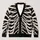 Anatomical Skeleton Rib Bones for Alternative Streetwear and Everyday Gothic Style All-over Print Knitted Cardigan - 1