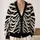 Anatomical Skeleton Rib Bones for Alternative Streetwear and Everyday Gothic Style All-over Print Knitted Cardigan - 2