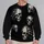 Distressed Ivory Skull Motifs for Alternative Streetwear and Concert Night Style All-over Print Knitted Sweater - 2
