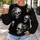 Distressed Ivory Skull Motifs for Alternative Streetwear and Concert Night Style All-over Print Knitted Sweater - 5