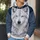 White Wolf Portrait for Outdoor Adventures and Everyday Casual Style All-over Print Hoodie (Lightweight) - 5
