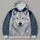 White Wolf Portrait for Outdoor Adventures and Everyday Casual Style All-over Print Hoodie (Lightweight) - 4