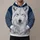 White Wolf Portrait for Outdoor Adventures and Everyday Casual Style All-over Print Hoodie (Lightweight) - 1