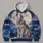 Howling Wolf Beneath a Full Moon for Winter Nights and Mountain Adventure Lovers All-over Print Hoodie (Lightweight) - 4