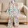 Ivory Sea Turtle Marine Motif For Cozy Beach Getaways, Gifts For Women And Teens Satin Pajamas Set - 5