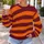 Burnt Orange Burgundy Wide Stripes for Casual Streetwear and Autumn Outings All-over Print Knitted Sweater - 5