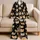 Cute Corgi Husky Puppy Faces On Black For Cozy Bedtime Gift For Pet Lovers At Home Satin Pajamas Set - 5