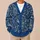 Blue Paisley And Floral Motifs For Bohemian Everyday Layering And Artistic Casual Style All-over Print Knitted Cardigan - 6