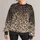 Charcoal And Cream Leopard Markings For Confident Everyday Style And Modern Women All-over Print Knitted Sweater - 1