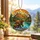 Personalized Papa Bear Suncatcher – Custom Stained Glass Car Mirror Hanger for Dad, Christmas Gift from Kids - 1