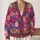 Vibrant Wildflower Garden in Jewel Tones for Creative Everyday Layering All-over Print Knitted Cardigan - 2