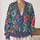Colorful Folk Floral Blooms for Everyday Layering and Creative Weekend Style All-over Print Knitted Cardigan - 2