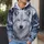 White Wolf Winter Forest Scene for Cozy Outdoor Adventures and Everyday Wear All-over Print Hoodie (Lightweight) - 5