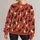 Seated Cat Folk Motifs for Cozy Autumn Outings and Everyday Cat Lovers All-over Print Knitted Sweater - 1