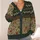 Rust Floral And Teal Chevron Motifs For Cozy Autumn Layering And Everyday Wear For Her All-over Print Knitted Cardigan - 4