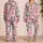 Blush Leopard Bow Loungewear for Cozy Nights and Sleepovers, Gifts for Girls at Home Satin Pajamas Set - 2