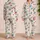 Cheerful Doodle Hearts And Daisies For Cozy Sleepovers, Girls Gift Lounge Style Satin Pajamas Set - 2