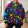 Colorful Paw Prints and Neon Paint Splashes for Playful Everyday Streetwear All-over Print Hoodie (Lightweight) - 6