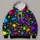 Colorful Paw Prints and Neon Paint Splashes for Playful Everyday Streetwear All-over Print Hoodie (Lightweight) - 4