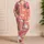 Sweet Coral Cat And Heart Repeat For Cozy Nights, Sleepovers, And Gifted Her Style Satin Pajamas Set - 4