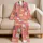 Sweet Coral Cat And Heart Repeat For Cozy Nights, Sleepovers, And Gifted Her Style Satin Pajamas Set - 5