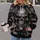 Red-Eyed Skull and Bone Motifs for Dark Alternative Style and Halloween Nights All-over Print Hoodie (Lightweight) - 2