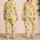 Retro Yellow Leopard Spots Lounge Style for Summer Evenings, Giftable for Women Satin Pajamas Set - 2