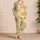 Retro Yellow Leopard Spots Lounge Style for Summer Evenings, Giftable for Women Satin Pajamas Set - 4